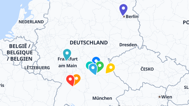Map of company locations