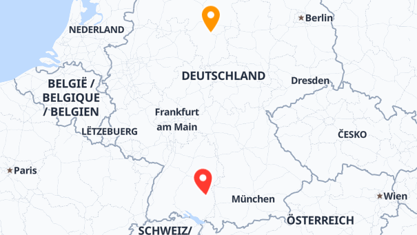 Map of company locations