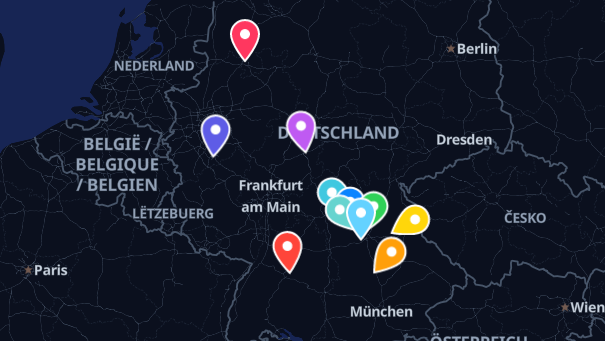 Map of company locations
