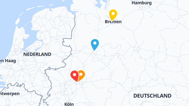 Map of company locations
