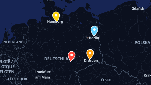 Map of company locations