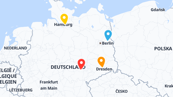 Map of company locations