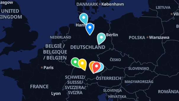 Map of company locations