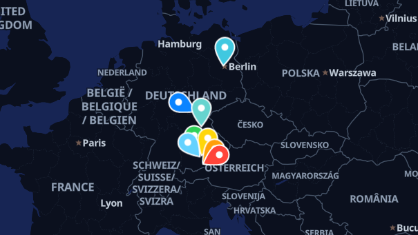 Map of company locations