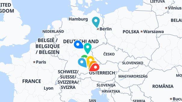 Map of company locations