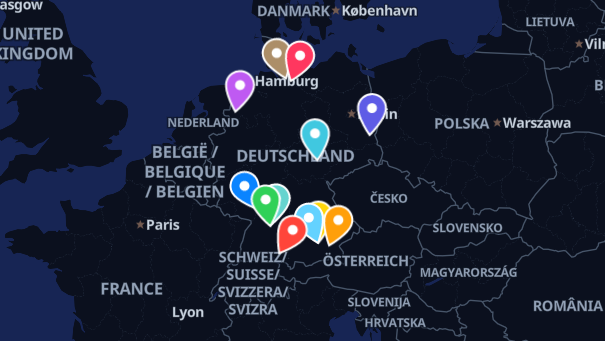 Map of company locations