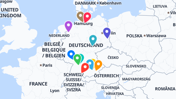 Map of company locations