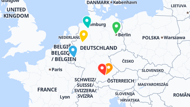 Map of company locations