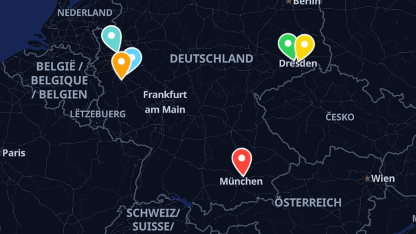 Map of company locations