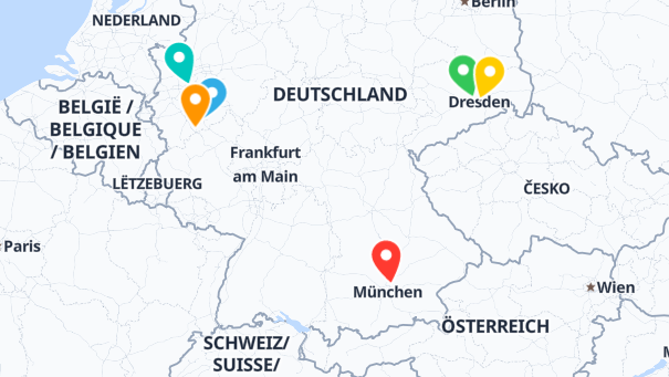 Map of company locations
