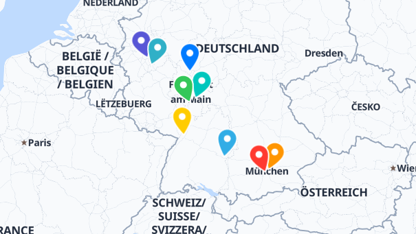 Map of company locations