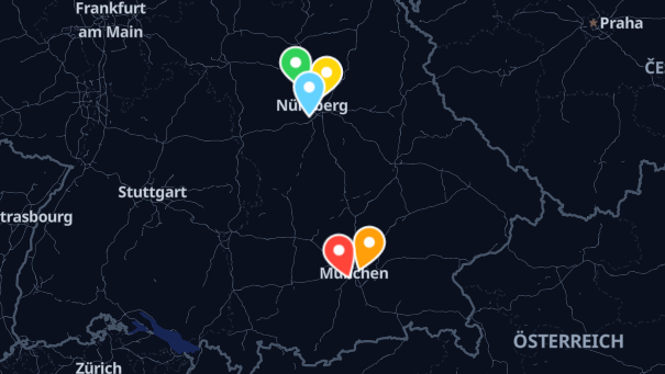 Map of company locations
