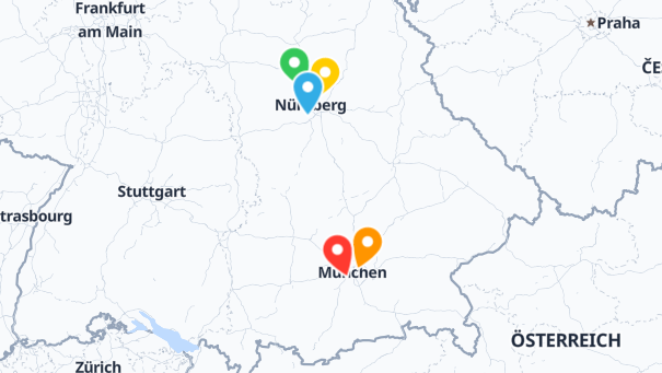 Map of company locations