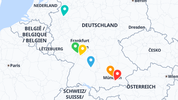 Map of company locations