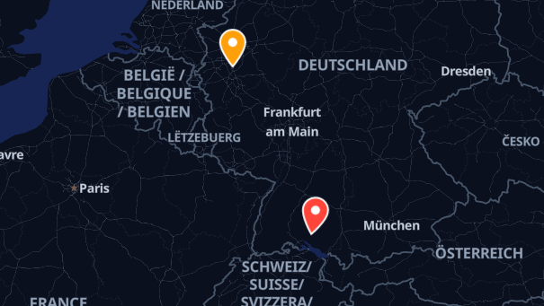 Map of company locations