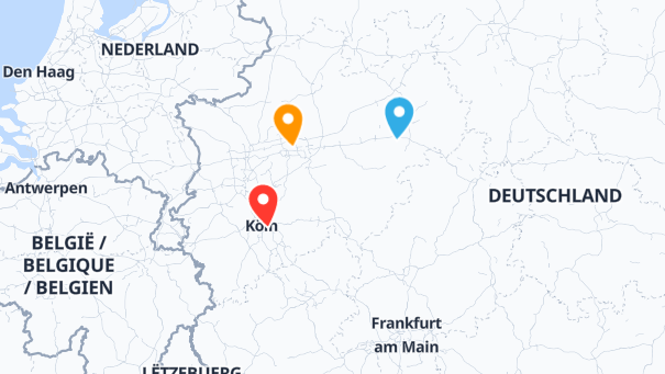 Map of company locations