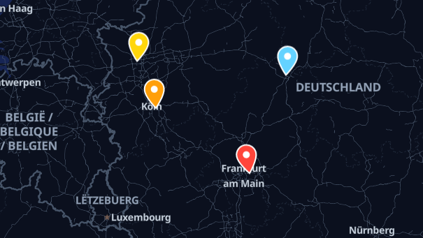 Map of company locations