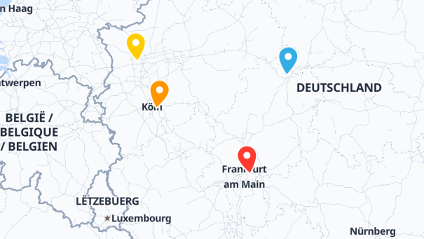 Map of company locations