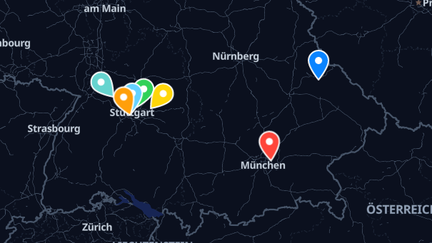 Map of company locations