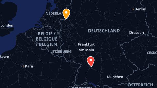 Map of company locations