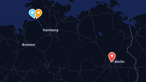 Map of company locations