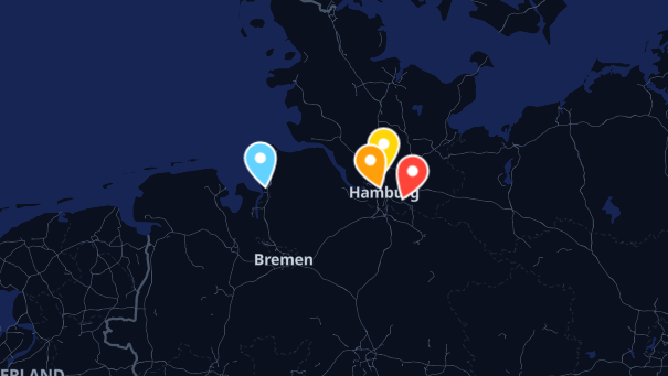 Map of company locations