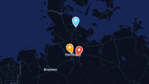 Map of company locations