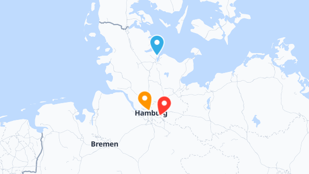 Map of company locations