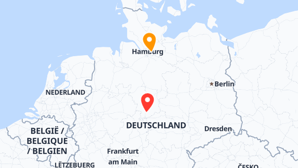 Map of company locations