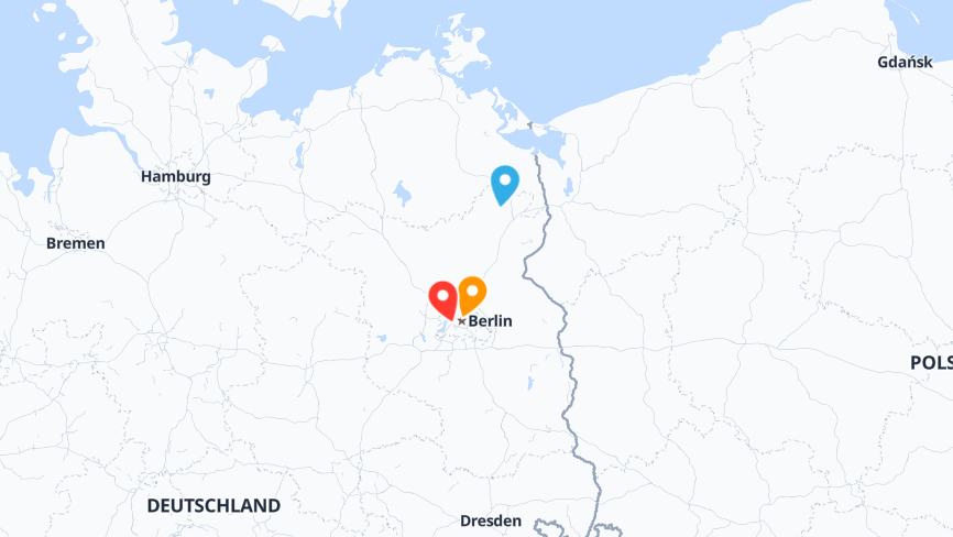 Karte der Standorte von Pinguin Druck GmbH