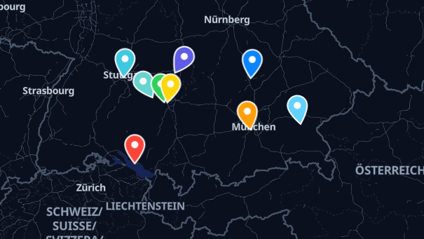 Map of company locations