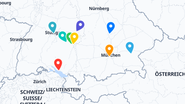 Map of company locations