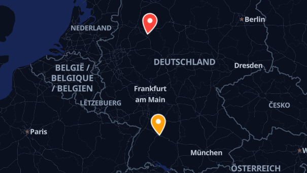 Map of company locations