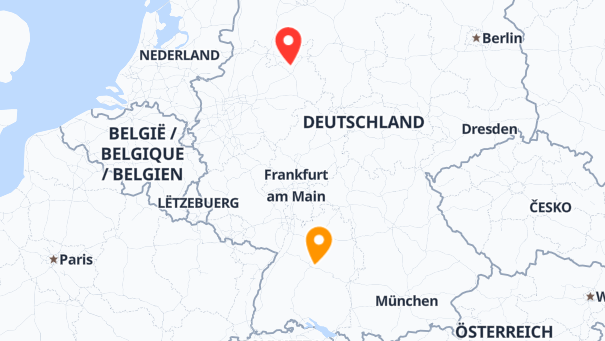 Map of company locations