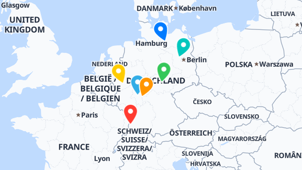 Map of company locations