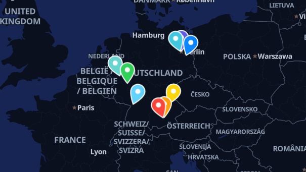 Map of company locations