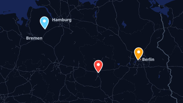 Map of company locations