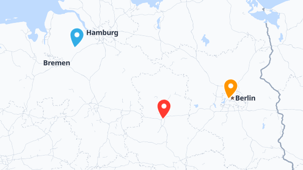 Map of company locations