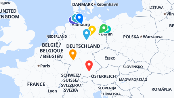 Map of company locations