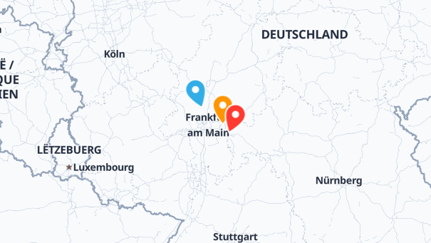Map of company locations