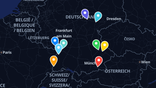 Map of company locations