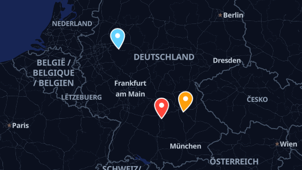 Map of company locations