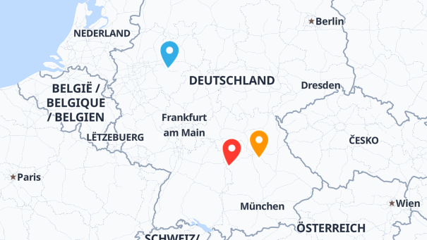 Map of company locations