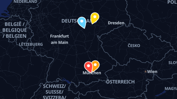 Map of company locations