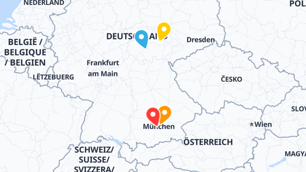 Map of company locations