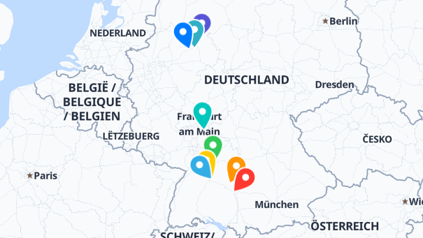 Map of company locations