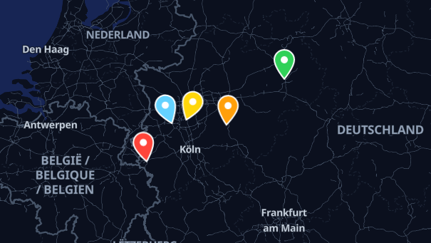 Map of company locations