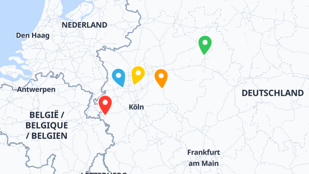 Map of company locations