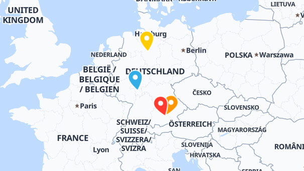 Map of company locations