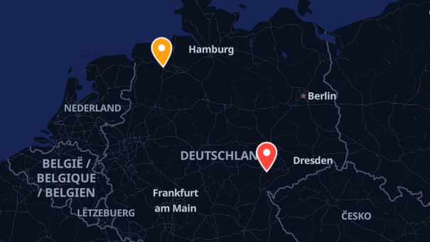 Map of company locations
